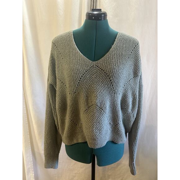 Pinque Soft Knit Crisscross Back Mint Green Sweater – Size M - Picture 1 of 6
